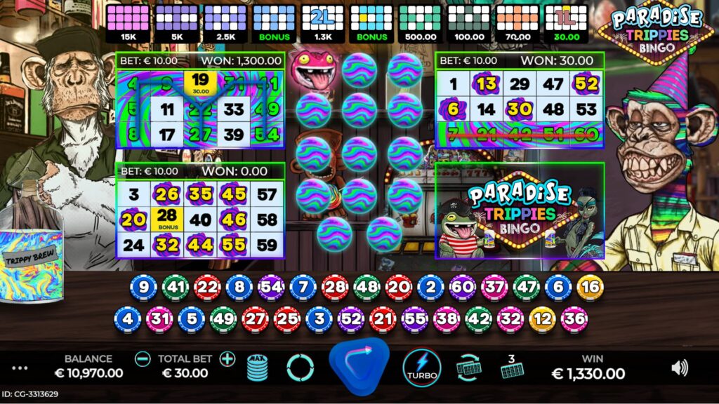 Paradise Trippies Bingo