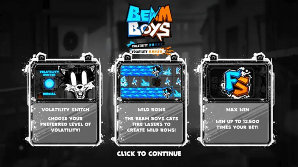 Slot features on Beam Boys Slot from Hacksaw games