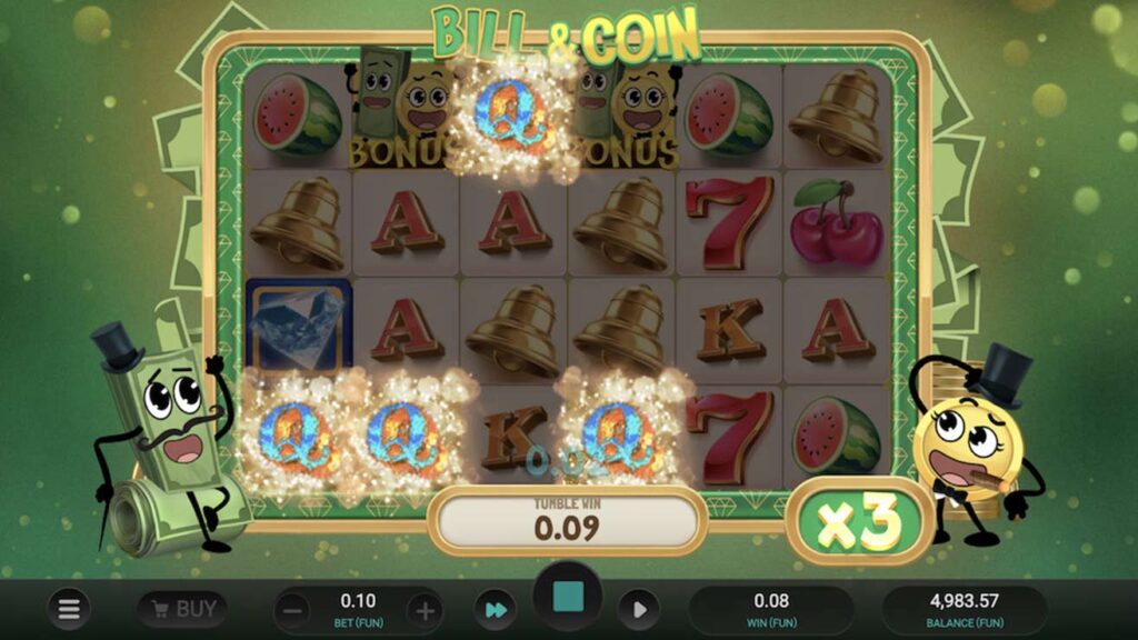 Bill and coin slot from Relax Gaming gameplay Big Win