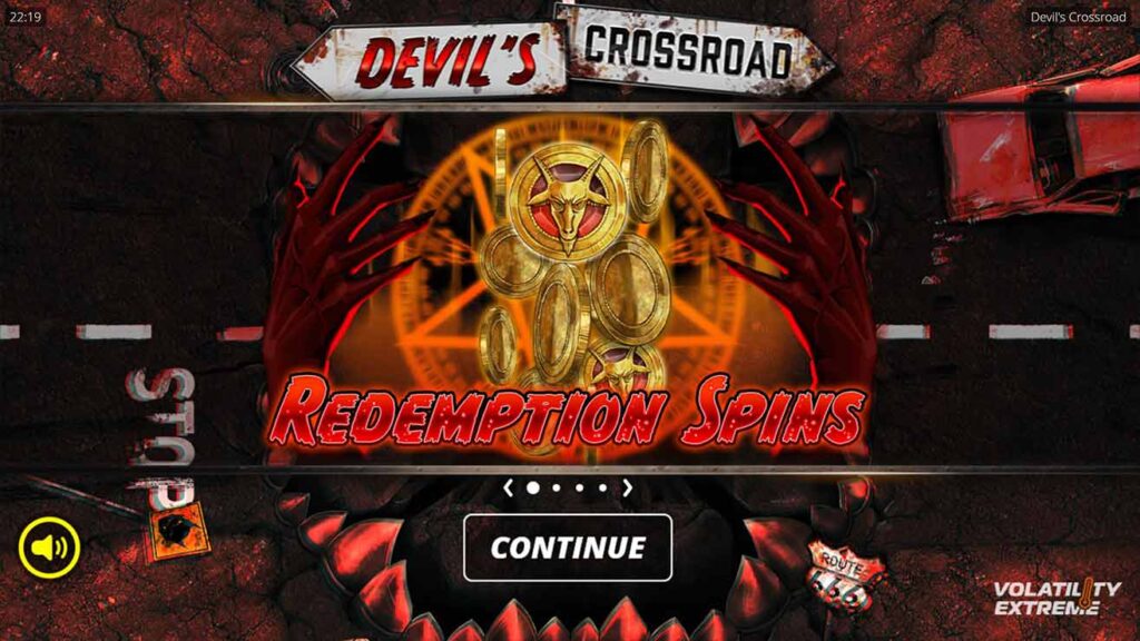 Devil's Crossroads from Nolimit City, Game Play Redemption