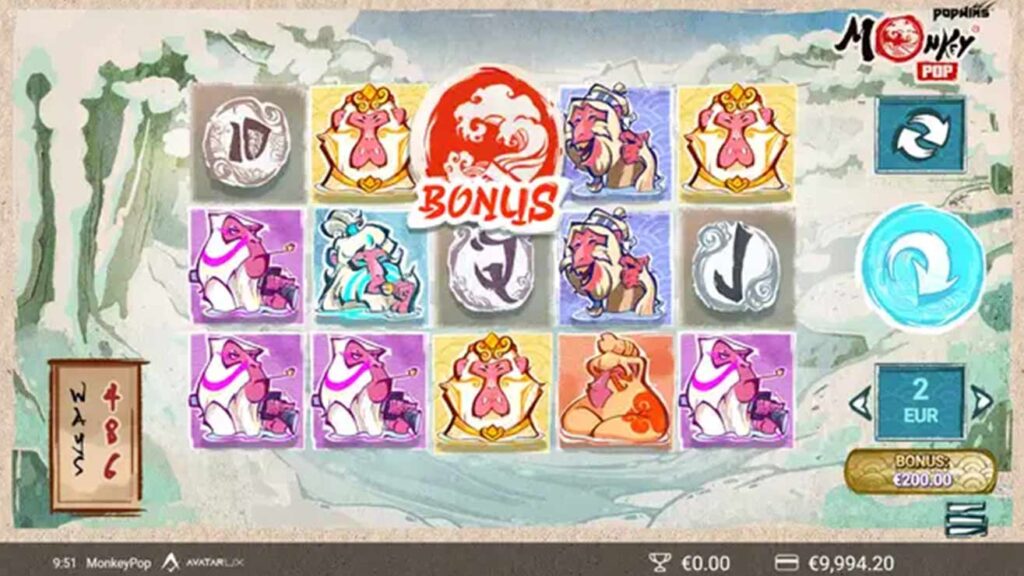 Monkey pop slot by avatar Bonus Review