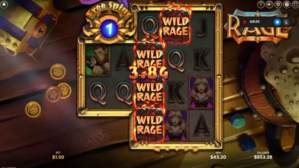 The new online slot Rage from game developer NetEnt Wild 2